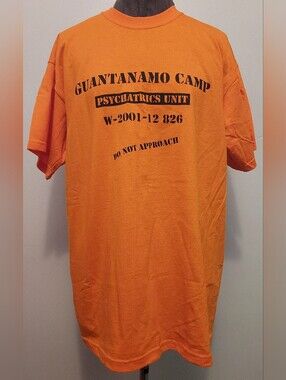 Fruit of the Loom Orange Graphic Short-Sleeve Tee - Guantanamo Camp Print